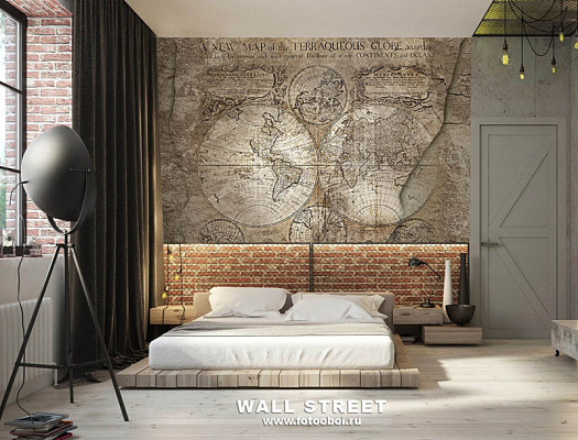 Фотообои в интерьере артикул podLOFT 11, ПОДЛОФТ / PODLOFT, Wall street