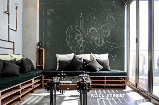 Фотообои в интерьере артикул Induction 41, INDUCTION, Wall street