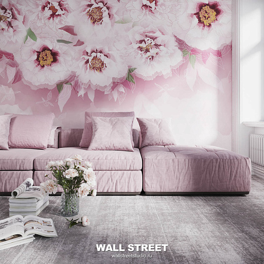 Фотообои в интерьере артикул Florescence 2, РАСЦВЕТ / FLORESCENCE, Wall street